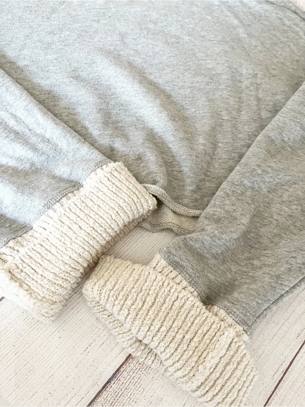 Free People gray cropped sweatshirt with cowl neck